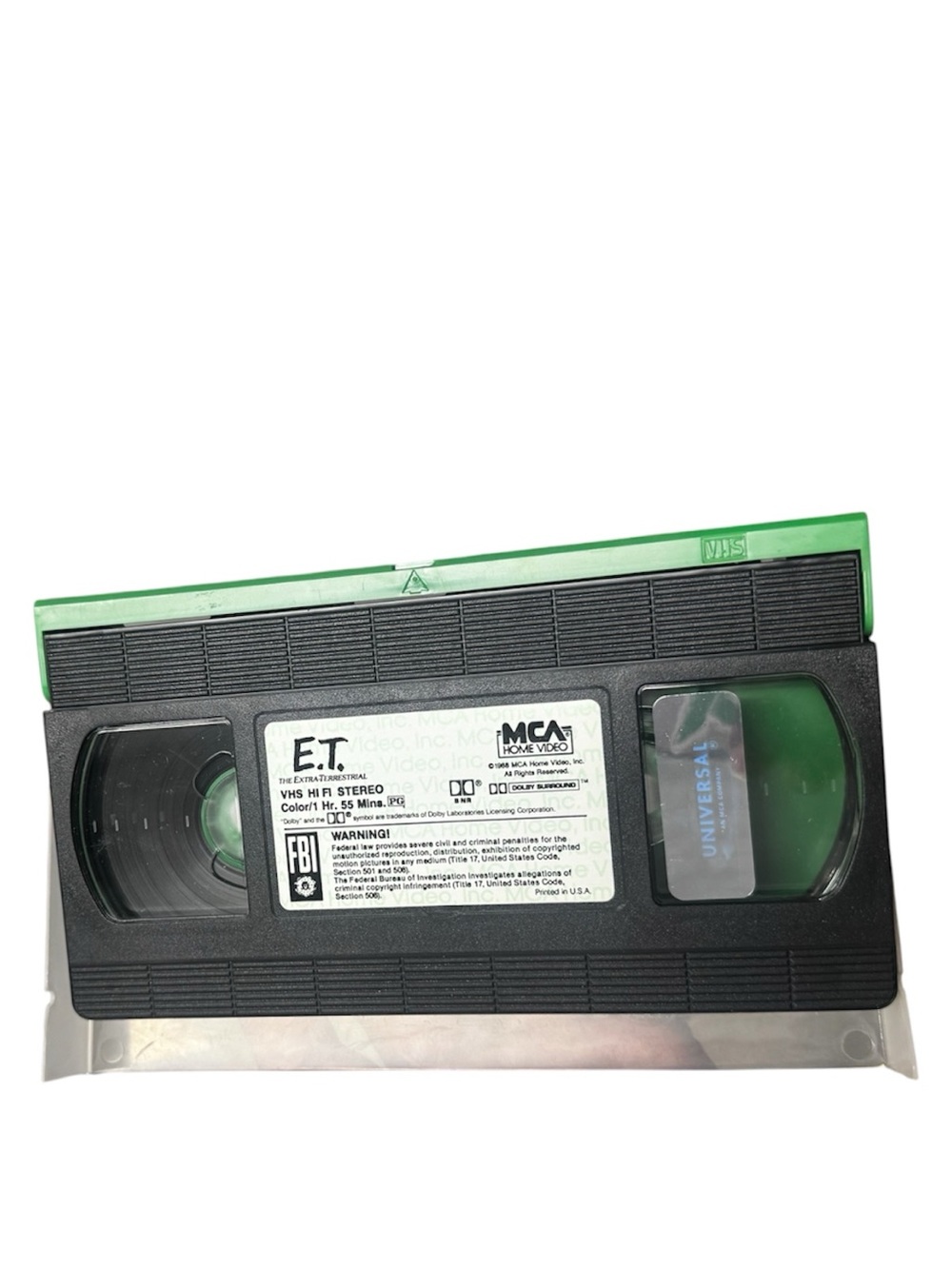 Vintage E.T. The Extra-Terrestrial VHS Tape the green tape